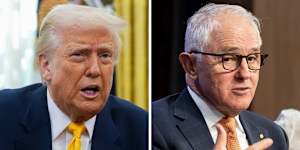 US President Donald Trump and former prime minister Malcolm Turnbull.