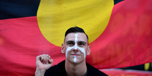 Dylan Voller,pictured in 2017,sued three media organisations for defamation.