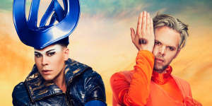 Littlemore (right) with Luke Steele in Empire of the Sun.