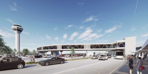 First peek at new Perth Airport skybridge for train passengers