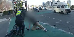 Officers allege the 19-year-old was seen riding an illegal bike down Elizabeth Street in Brisbane.