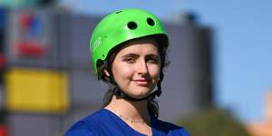 Nurse Lucy Dahan uses e-scooters to commute from The Alfred hospital to her home after working night shifts.