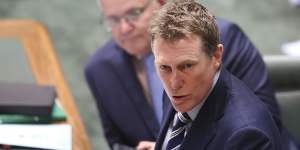 Prime Minister Scott Morrison (left) is considering whether to remove Attorney-General Christian Porter from his role.