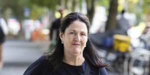 Telstra’s Jane Elkington after she gave evidence in the Coroners Court.