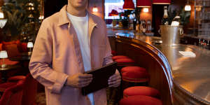 Staff members such as Matthew Greeff are kitted out in salmon-coloured jackets.