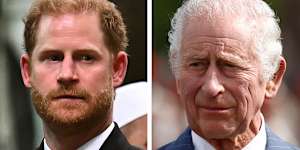 Prince Harry and King Charles III.