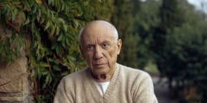 Picasso in Mougins,France,in 1966. 
