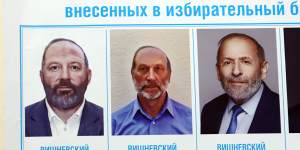 Two look-alike candidates (who changed their names to Boris Vishnevsky in the lead up to the 2021 election) have appeared next to the real Vishnevsky (right) on the ballot.