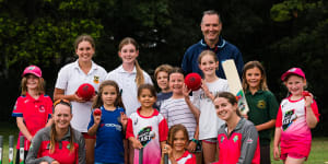 Peninsula Cricket Club all girls Woolworths Blast at Warriewood Valley Sportsground;some of the 20,000 registered female cricketers in Australia aged between five and 12.