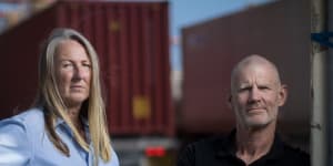 Former docks workers Sharon Bowker and Stephen Zwarts were bullied out of their jobs. 