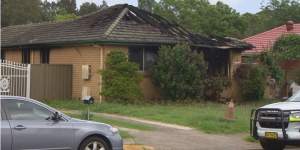 This Canley Heights home was set alight by two men,NSW police say.
