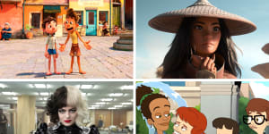 Best movies and TV shows to watch with your kids including Luca,Shaun the Sheep:Farmageddon,Bluey,Godmothered,Raya,Penguin Bloom,Cruella,Billie Eilish’s documentary and Big Mouth. 