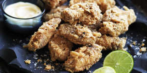 Neil Perry's fried chicken wings with garlic and rosemary.