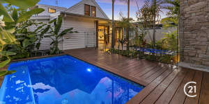 A two-bedroom home which sold for the suburb’s median house price of $3.25 million in November. 