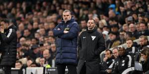 Tottenham manager Ange Postecoglou did not have much to celebrate during the Spurs’ 3-nil loss to Fulham. 