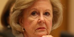 President of the Australian Human Rights Commission Gillian Triggs appears before a Senate committee at Parliament House in December 2016.
