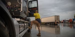 Some truckers are coming to a stop,but Jake is busier than ever