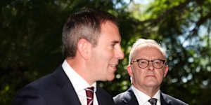 Treasurer Jim Chalmers and Prime Minister Anthony Albanese.