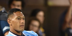 Sidelined:Folau will miss three or four games with a hamstring injury. 