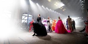 The finale of Yousef Akbar’s 2021 show at Fashion Week Australia.