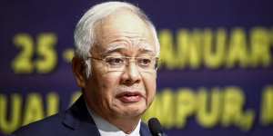 Malaysian PM Najib Razak in Kuala Lumpur in January. 