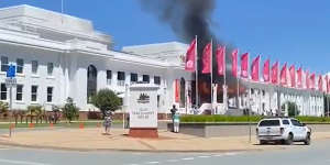 The December 30 fire at the Old Parliament House.