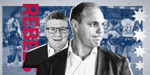 Former Rebels president Paul Docherty (left) and Rugby Australia chief Phil Waugh are expected to be called as witnesses in the case. 