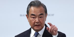 Pointing the finger ... China’s Foreign Affairs Minister Wang Yi.