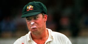 Legend . . . Australian cricketing great Shane Warne in his playing days. 