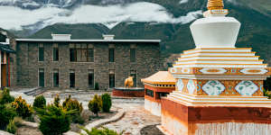 Snow-topped splendour … Shinta Mani Mustang Nepal Hotel.