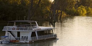 Adrift ... the picturesque Murray River.