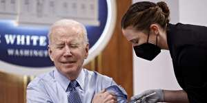 President Biden received a booster dose of the COVID vaccine in March.