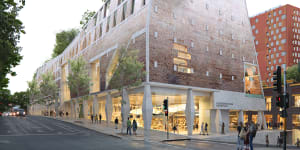 The winning design and the new extension along Harris Street.