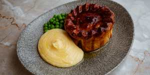 Pie,creamy mash and peas are the $22 special at The Woolwich.