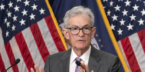 Fed chief Jerome Powell. The US central bank may have to unveil a jumbo rate cut next month. 