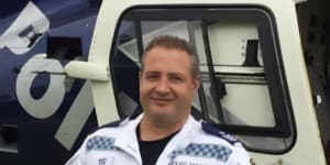 Sergeant Peter Stone,aged 44,who drowned after rescuing his 14-year-old son on Sunday.