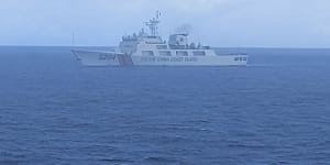 A Chinese Cost Guard ship in the South China Sea.
