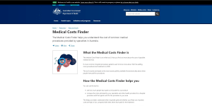 The federal government's Medical Costs Finder website. 