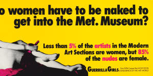 'Do women have to be naked to get into the Met. Museum?'1989 from Portfolio'Compleat'1985-2012 poster.