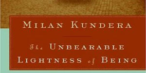 The cover of Kundera’s 1984 novel The Unbearable Lightness of Being.