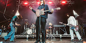 Geese perform at Laneway Festival in Melbourne in February,2026.