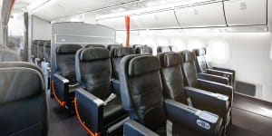 There are no lie-flat seats in Jetstar's business class.