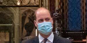Prince William and Catherine visit the COVID vaccination centre at Westminster Abbey last month.
