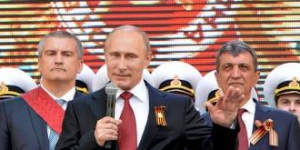 Post pone the vote:Russian President Vladimir Putin in the Crimean port of Sevastopol on Friday.