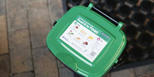 The City of Parramatta provided a FOGO kitchen caddy for use.