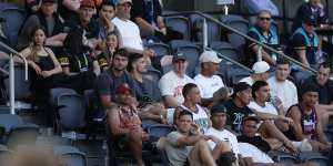 Nathan Cleary and the rest of the panthers’ first-grade side watch the NSW Cup final at Commbank Stadium.