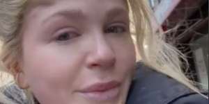 Halley McGookin,in a still from her March TikTok video after she had been punched in the head.