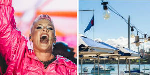 American singer Pink has been invited to go sailing by the Manly Skiff Club after being denied entry on Monday night.