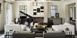 The piano proudly displayed in the living room is a gift from Kourtney Kardashian’s mother,Kris Jenner.