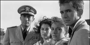 Gregory Peck (left),Ava Gardner,Donna Anderson and Anthony Perkins. Anderson,the last surviving member of the cast,says'the Australians were just incredibly nice'.